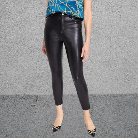 I.N.C. International Concepts Black Vegan Leather Skinny Jeans - sz. 14 - Picture 3 of 4